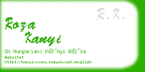 roza kanyi business card